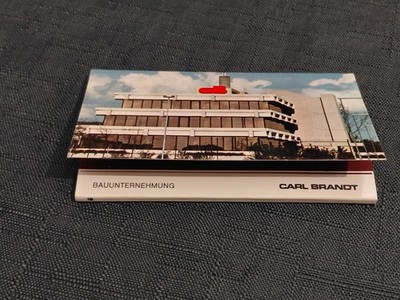 Streichholzheftchen, Carl Brandt, Bauunternehmung, Zentrale, Düsseldorf