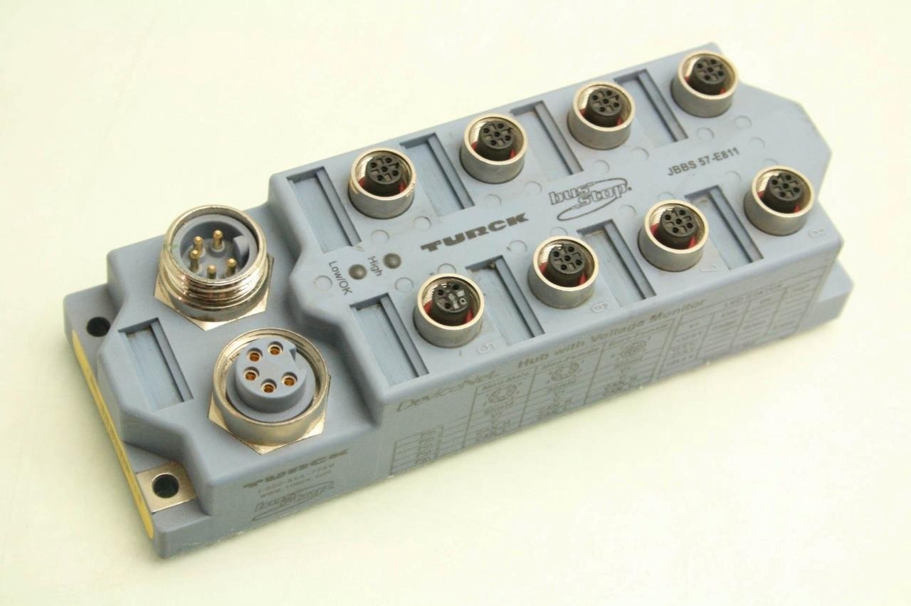 Turck JBBS 57-E811 Eurofast Bus Stop 8-Port DeviceNet Junction Box
