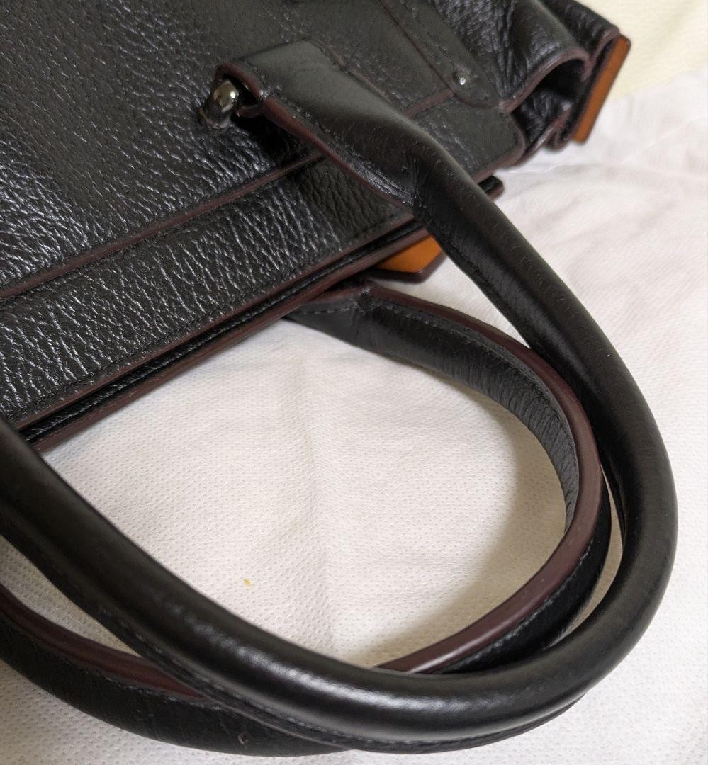 COACH Black Leather Denim Patchwork Shoulder Bag … - image 5