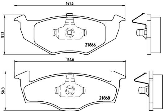 Brembo P 85 031 Bremsbelagsatz, Scheibenbremse For Seat VW-image