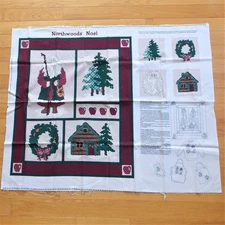 Christmas Fabric Panel Cut Sew Northwoods Noel VIP Cranston Print Works Uncut