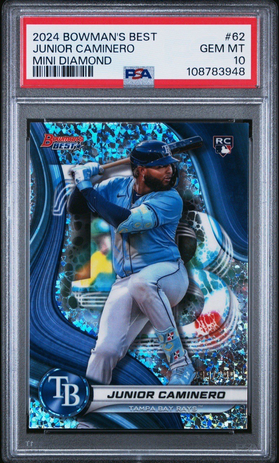 2024 Bowman's Best - Junior Caminero #62 Mini-Diamond Refractor /299 (RC)