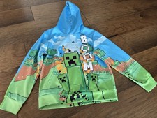 Minecraft Creeper Hooded Sweatshirt Size 130 Youth 7-8