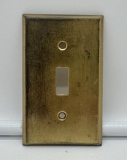 Vintage Solid Brass Light Switch Plate Cover Nice Patina