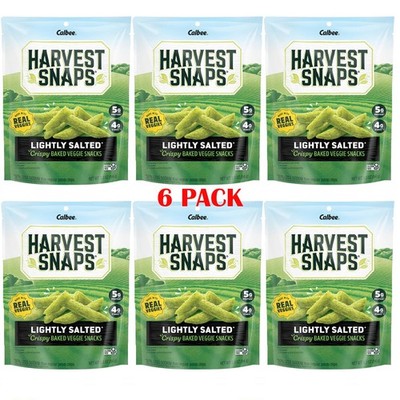 6 Pack Harvest Snaps Green Pea Crisps 3.3oz Lightly Salted Healthy Gluten Free