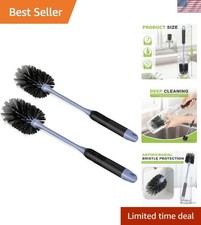 12.9-Inch Long Handle Bottle Brush - Dual-Bristle Design for All Containers