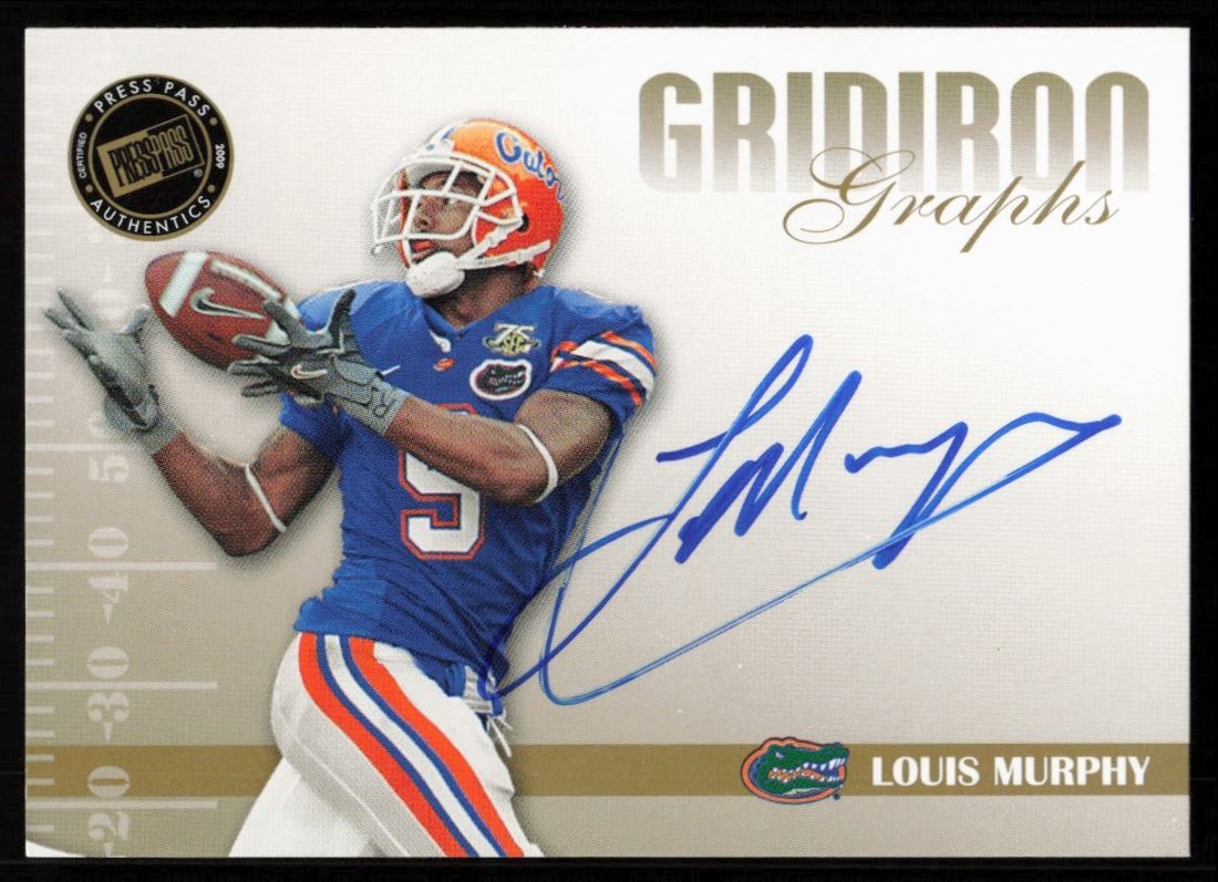 Louis Murphy Press Pass Se Gridiron Graphs Gold #GGLM2 Base