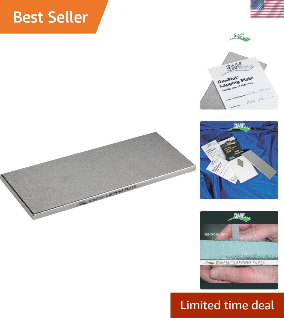 USA-Made Diamond Flattening Stone 4x10 Inch