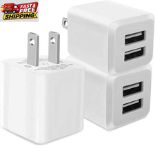USB A Wall Charger,Dual Port Cube Power Adapter Charger Plug Block Charger