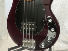 Music Man StingRay4 Translucent Oxblood Electric Bass, 3.62kg, 18V Active Used