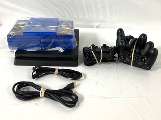 Sony PlayStation 4 500GB Game Bundle: 11 Games/4 Controllers/Cords Tested/Works