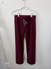 FIGS scrubs kade Technical Collection Maroon burgundy Scrub Pants Size S/P