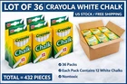36 PACKS Crayola® Chalk White Colors 72-Count Draws Write Smooth Clean Lines