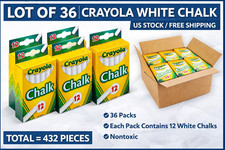 36 PACKS Crayola  Chalk White Colors 72-Count Draws Write Smooth Clean Lines