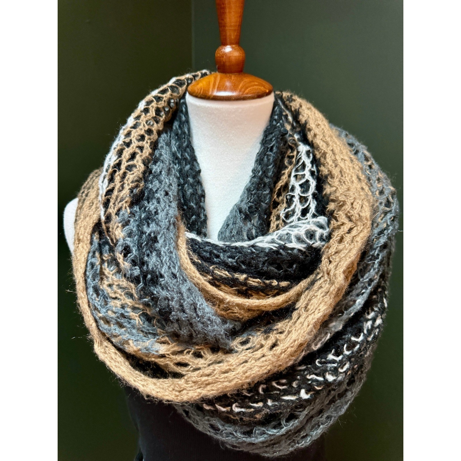 Multicolor Knit Infinity Scarf - image 4