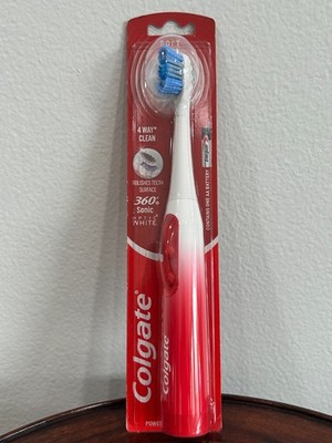 Colgate 360 Sonic Optic White Battery Powered Whitening Soft Toothbrush, SEALED!