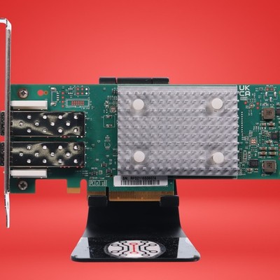 YCVFG Dell Qlogic QLE2692 2-Ports 16Gbps FC SFP Host Bus Adapter w/SFP Module