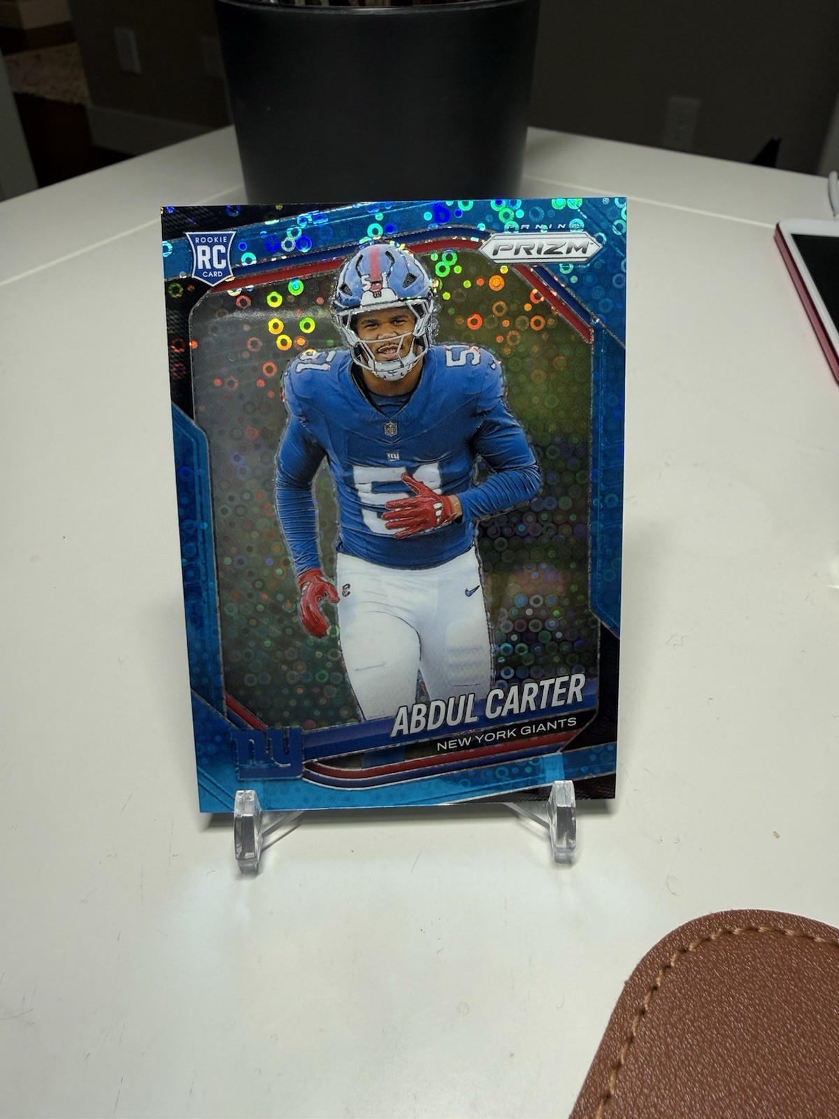 2025 Panini Prizm Abdul Carter RC No Huddle Blue Disco Prizm 72/125 #394 RC