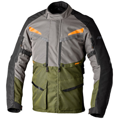 RST Maverick Evo khaki/grau/orange Touring Urban wasserdichte Motorradjacke