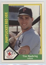 1990 CMC AAA Pawtucket Red Sox Green Back Tim Naehring #17 0q3
