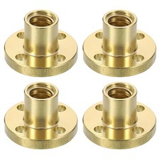 Dadi filettati trapezoidali a flangia tonda T8-T40 ottone filettatura sinistra e destra