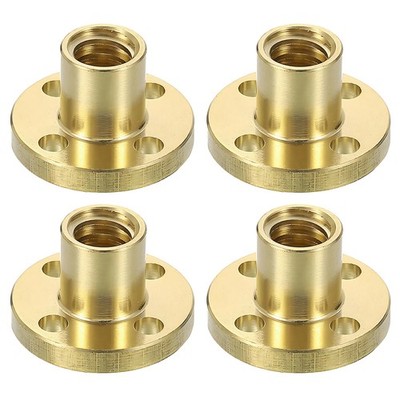 Rund Flansch Trapezgewindemuttern T8-T40 Messing Muttern Links & Rechts Gewinde