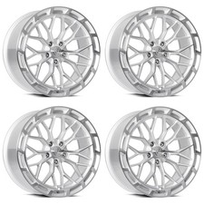 Set 4 20 Dolce Performance Magari Silver Machined Face 20x9 5x120 35mm Wheels