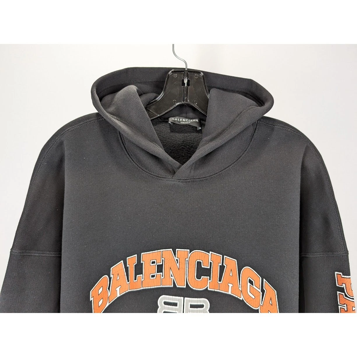 Felpa con cappuccio Balenciaga nera nuova con etichetta L