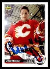 1992 Upper Deck Hockey #314 Sergei Makarov Signed Autograph (no COA)