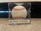 George Foster Autographed And Inscribed “NL MVP 1977” Baseball