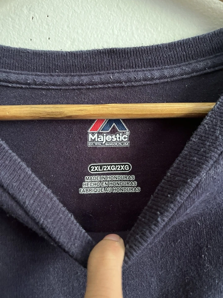 Винтажная синяя мужская футболка New York Yankees Majestic Jacoby Ellsbury No22 размер XL - Изображение 4 из 4