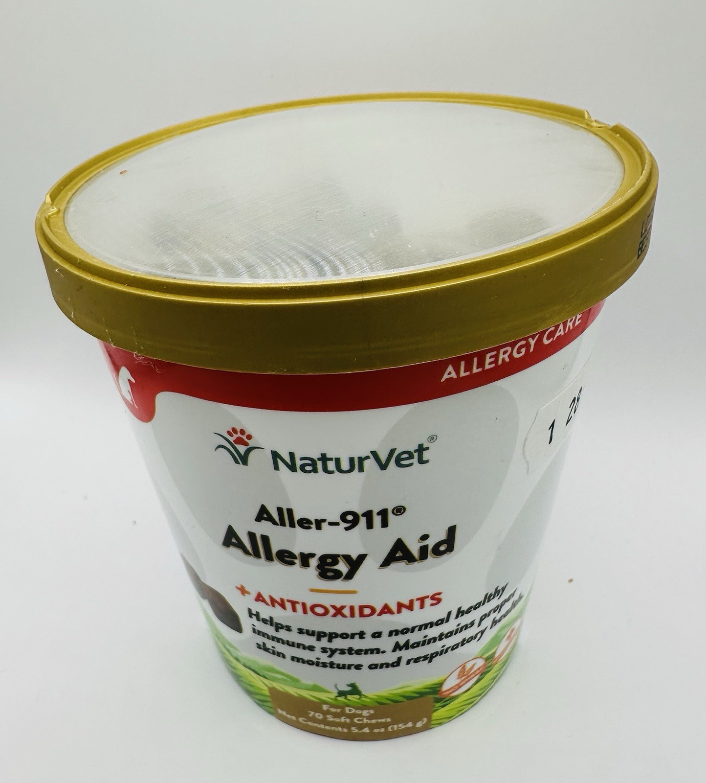 NaturVet Allergy Aid Immune Support Antioxidants Soft Chews Supplement Dogs 70ct