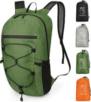 Faltbarer Rucksack 15L Wasserdicht Ultraleicht FüR Outdoor Freizeit Camping GrüN
