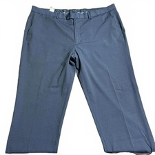 Nautica Men's Active Stretch Window Pane Dress Pants, Blue/Blue, 42X30