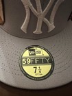 Brand New Jon Stan New Era New York Yankees Fitted Hat Size 7 1/4 Grey Gray — photo 3