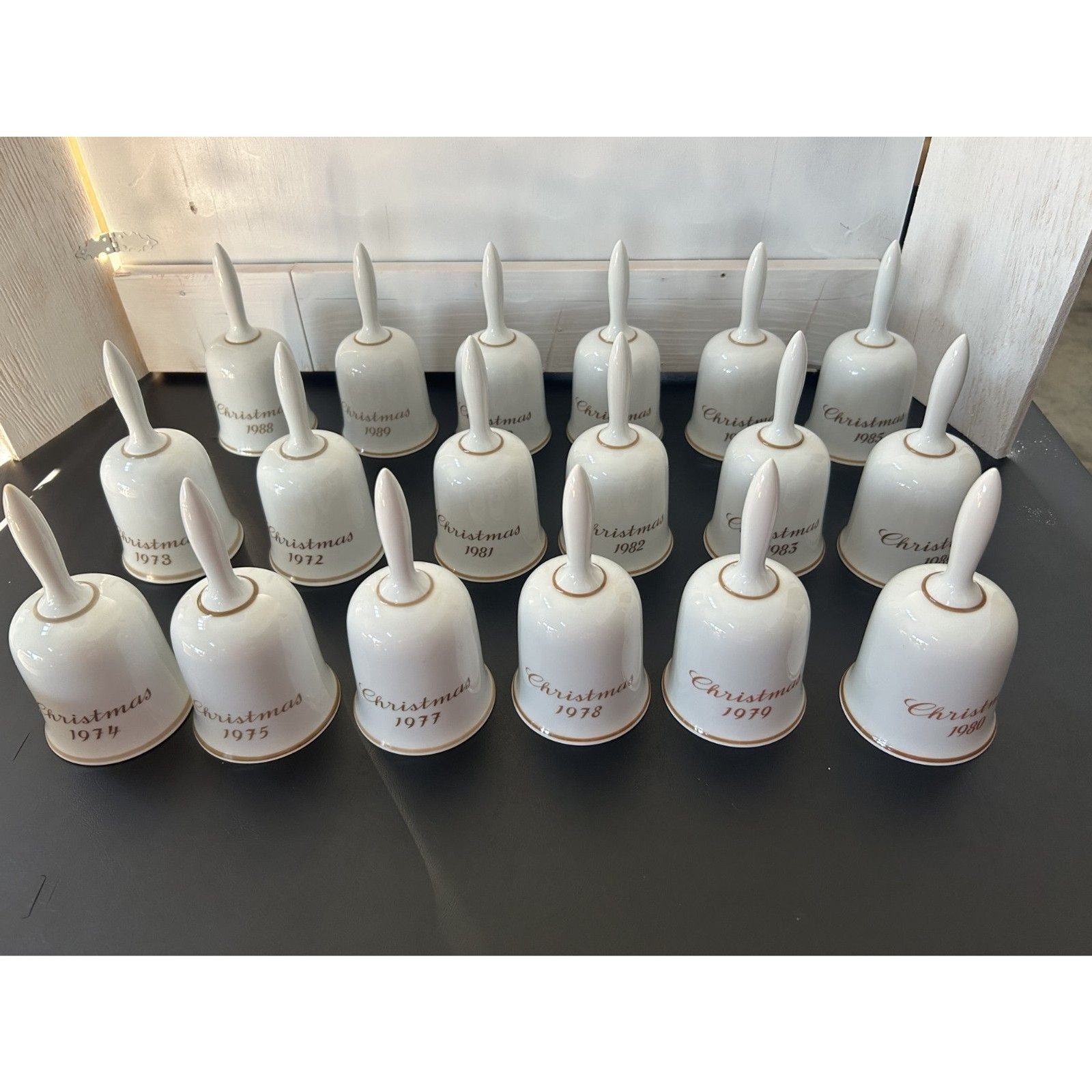 Lot Of 18 Vintage Berta Hummel Christmas Bells Collection by Schmid 