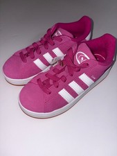 New in Box Adidas Campus 00s EL C Kids Size 1 - Pink and White Suede