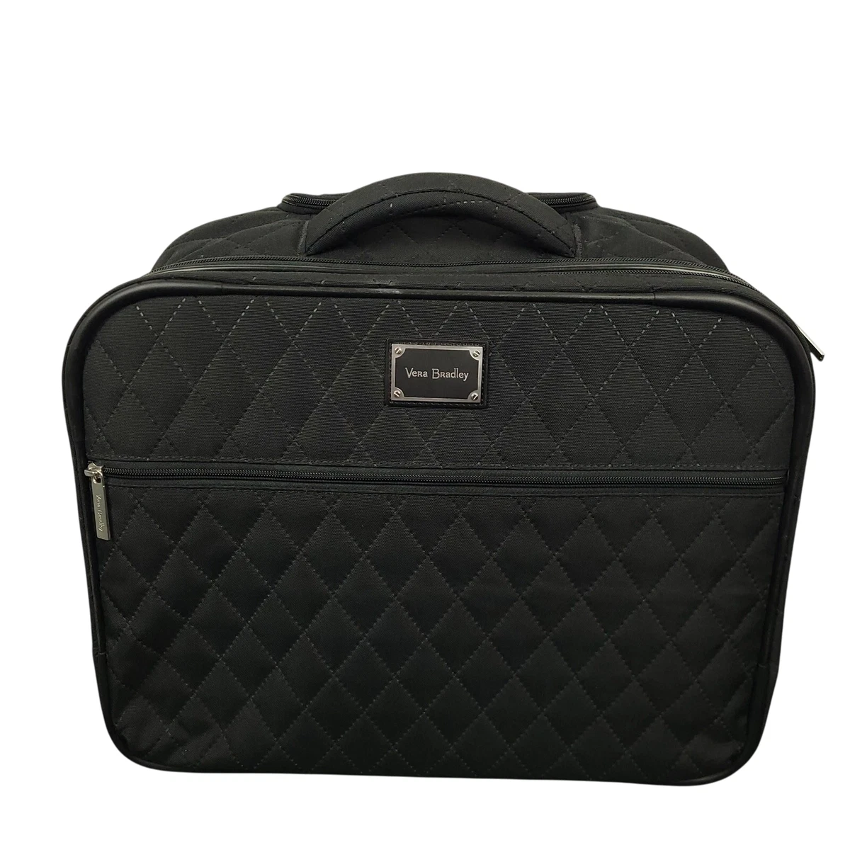 Vera Bradley Black Quilted Laptop backpack. Luggage Sleeve. Chancery Backpack - Leather | Vera Bradley main image 3