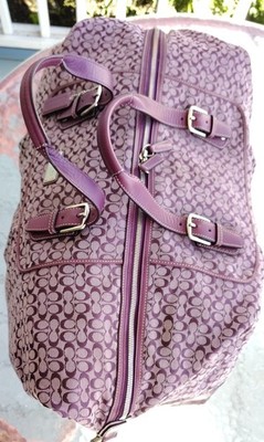 Coach F77154 Vintage XL Voyage Purple Signature C Canvas w