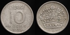 1955 Sweden 10 ore