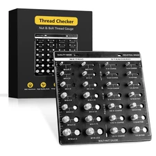 Thread Checker, Bolt Identifier Board, Bolt and Nut Thread Checker,14 Metric & 1