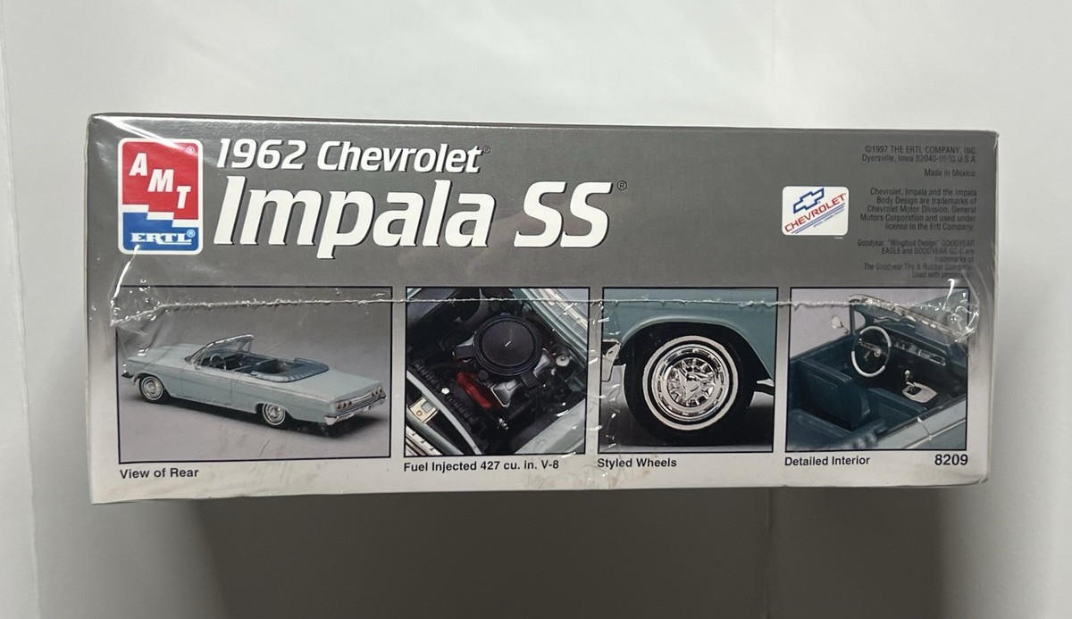 自動車 AMT 1962 Chevrolet Impala 1/25 AMT 1962 Chevy Impala Convertible 1:25 Scale Model Kit