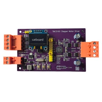 OLED TMC5160 Stepper Motor Board, supports RS485 and CAN remote motor control