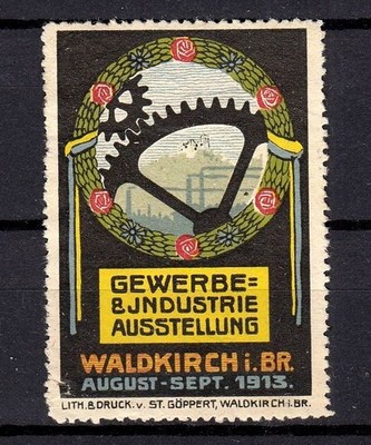 427131/ Reklamemarke   Gewerbe u. Industrie Ausstellung - Waldkirch 1913