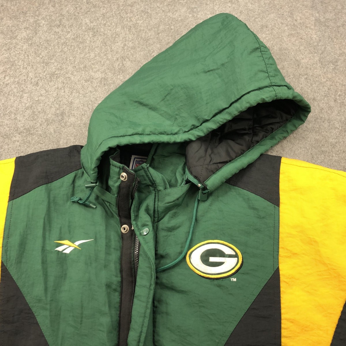 Vintage Green Bay Packers Jacket Mens XL NFL Football Reebok 90s