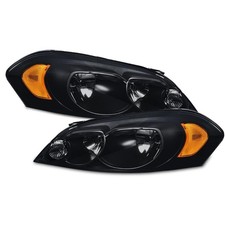 Headlight for Chevy Impala 2006-2013 Smoke Lens Black Housing Amber Reflector