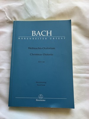 Bach Christmas Oratorio BWV 248 Vocal Score Barenreiter Germany Urtext Choral