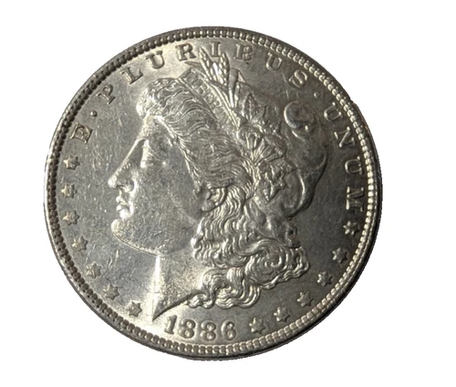 1886 Morgan Silver Dollar 90% Silver AU