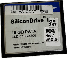 SiliconDrive 16GB Compact Flash CF Card SSD-C16G-4300