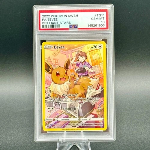 Eevee TG11/TG30 GEM MT PSA 10 SWSH Brilliant Stars Full Art Pokemon TCG